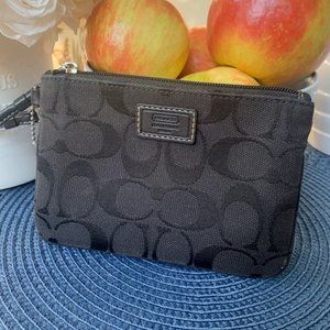 Coach Leatherware Wristlet Purse in Black